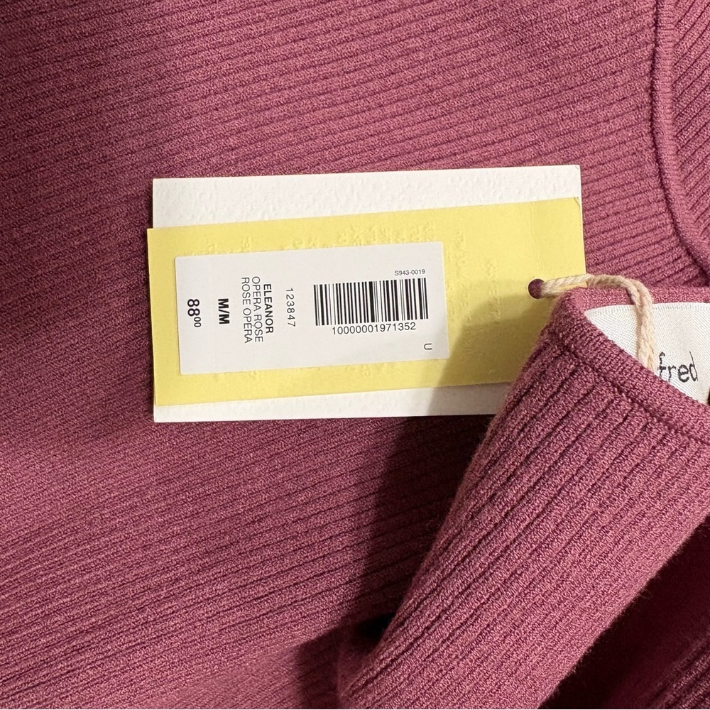 Aritzia Wilfred Eleanor Sweater Vest Halter Top Button Front English Rose Size M - Picture 7 of 8